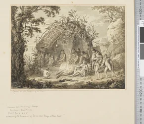 F.43 Bennszülöttek egy kunyhó belsejében, 1783-84 körül (akvarell)