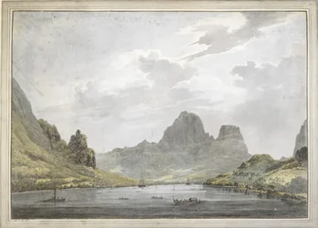 Kilátás a Papetoai-öbölre, Moorea