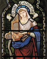 Szent Cecília, Lady Chapel Window, 1885 körül (festett üveg)
