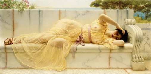 Lány sárga drapériás, 1901