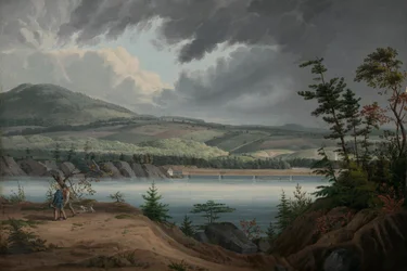 Cohoes kilátása, kb. 1820.