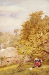 1914 Angliában (akvarell papíron)