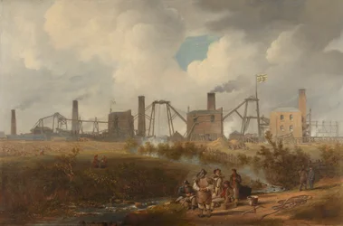 Kilátás a Murton Colliery-re Seaham közelében, Durham megyében