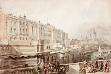 Somerset House és St Pauls a Waterloo hídról (testszín)