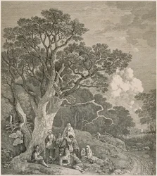 Cigányok egy erdőben, Thomas Gainsborough után, 1740-1780.