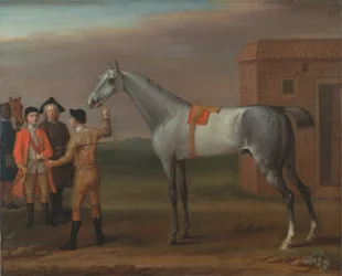 Lamprey, tulajdonosával, Sir William Morgan-nel, Newmarket-ben