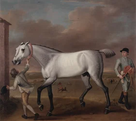 A Duke of Hamilton szürke versenylova „Victorious” a Newmarketben