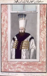 Ahmed III (1673–1736) szultán 1703–1730, a „Török császárok portréi” sorozatból