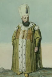 Amurath (Murad) III (1546–95) szultán 1574–95, a „Török császárok portréi” sorozatból
