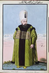 Ibrahim (1615–1648) szultán 1640–1648, a „Török császárok portréi” sorozatból