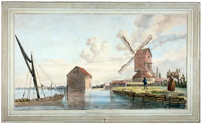 Folyóparti kilátás Wandsworth-re, London, c1798