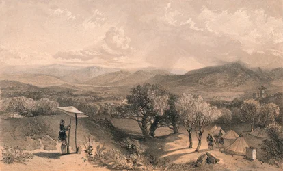 „A Baidar völgye, Petroski hátsó villájából, keletre nézve”, 1856