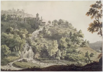 Tivoli: Kilátás a Maecenas-villára, 1858