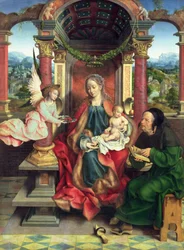 A Szent Család, egy triptichon középső táblája, 1530 körül (panel)