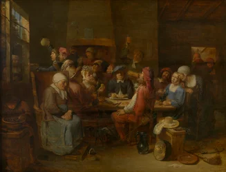 Flamand taverna (olaj a panelen)