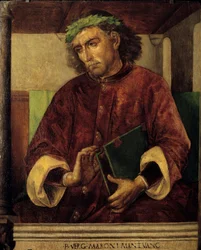 Vergilius (Virgilio, i. e. 70-19) római költő és író portréja. Justus van Gent (1435-1480) festménye, flamand iskola
