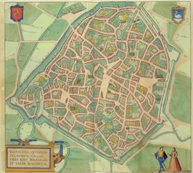 Valencia térképe, Georg Braun (1541-1622) és Frans Hogenberg (1535-90) „Civitates Orbis Terrarum” c. 1572-1617