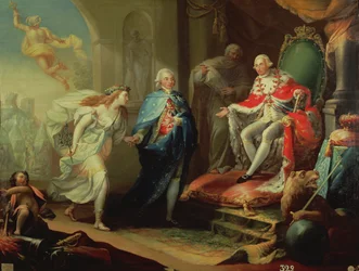 Godoy békét mutat be IV. Károlynak, 1796