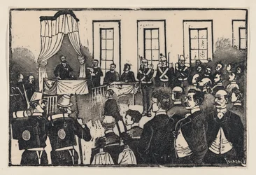Tomas Hernandez Aguirre gyilkosainak pere, az „E...” című röplapról, kb. 1890-1891