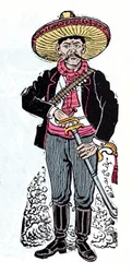 Mexikói forradalom (1910-1920) – Salazar Amador Emiliano Zapata forradalmi követője – Jose Guadalupe Posada (1852-1913) xilográfiája