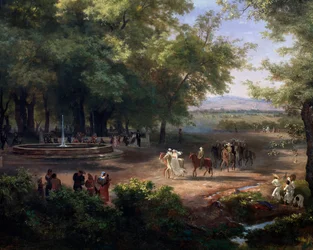 Séta Mexikóvárosban, részlet (olaj, vászon