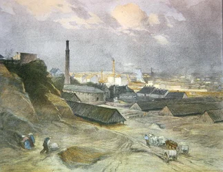 Téglagyár Heiligenstadtban, megjelent Bécsben (színes litho)