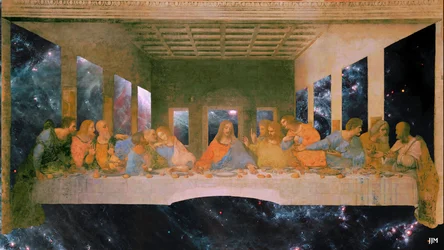 JJM-recreate: Leonardo da Vinci_Az utolsó vacsora+JWST