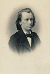 Johannes Brahms zeneszerző portréja 1833-1897, kb. 1863.