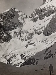 Album "Az én világháborúm - emlékek a délnyugati frontról Karintiában, Olaszországban, Trentino-Alto Adige" 1915.03.31-1918.12.11 - Josef Zohles Bécs ": katona az Alpokban (b/w ph