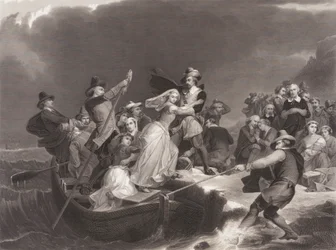 A zarándokok partraszállása Plymouth Rocknál 1620-ban