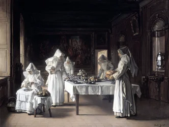 Ebédidő a Beaune-i Hospice-ban (olaj, vászon
