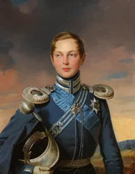 Alekszandr Nyikolajevics orosz portréja 1818-1881.