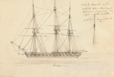 Oldalnézetből Single Corvette és Single Mast tetején, Hotspur