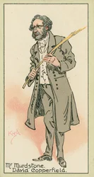 Mr Murdstone, David Copperfield (színes litográfia)