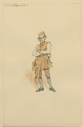 Simon Tappertit, 1920-as évek (toll és tinta WC-vel papíron)