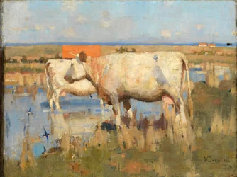 Táj szarvasmarhákkal, 1883-85 körül (olaj, vászon)