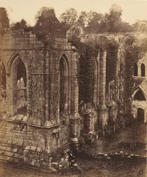 Fountains Abbey. Refektórium és konyha, 1850-es évek.