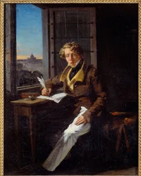 Victor Rifus (1798-1838) zeneszerző portréja Joseph Court festménye (1797-1865) 1822 V. 0,46x0,37 m Rouen, musee des Beaux Arts