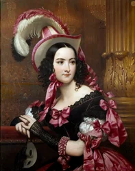 Joseph Court (1797-1865) A velencei a bálban maszk festménye, 1837 Rouen, Musee des Beaux Arts