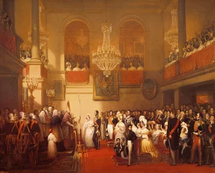 I. Lipót (1790-1865) esküvője Louise orléansi hercegnővel (1812-50) Compiegne-ben, 1832. április 9.