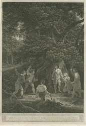 Boscobel – A királyi tölgy: metszet, 1800. ápr