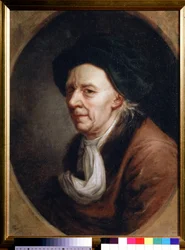 "Leonhard Euler (1707-1783), svájci matematikus portréja" Joseph Friedrich August Darbes (1747-1810) 18. századi festménye, 61,3x47,3 cm Állami Tretyakov Galéria, Moszkva Oroszország