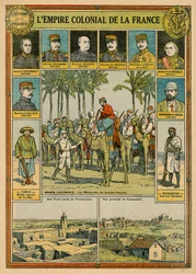 Francia gyarmatbirodalom, 19. század vége – 20. század eleje (színes litho)