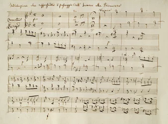 Nyitány a „Tavasz” partitúrájából, az „Északok” oratóriumból, először 1801 áprilisában