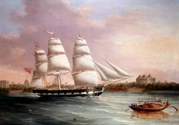 John Wood közeledik Bombayhoz, 1850.