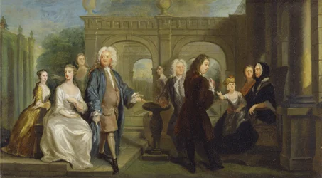 Családi beszélgetés, 1730 körül