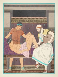 Beöntés, illusztráció Hippokratész művei című kötetből, 1934