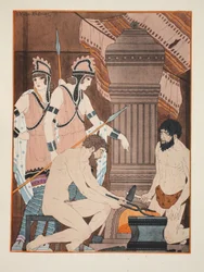 Izzó parázs, illusztráció Hippokratész „Művei” című kötetéből, 1934