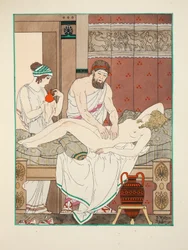 Gyógymasszázs, illusztráció a Hippokratész műveiből, 1934