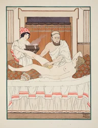 Szivacsfürdő, illusztráció Hippokratész „Művei” című kötetéből, 1934